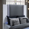 Moon - Smooth King 5 Pieces Bedroom Set With LED Accent - White