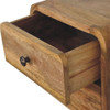 Mini Curve Floating Bedside - Oak