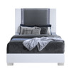 Moon - Smooth Queen 5 Pieces Bedroom Set With LED Accent Lighting And Marble Highlights - White