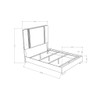 Moon - Smooth Queen 5 Pieces Bedroom Set With LED Accent Lighting And Marble Highlights - White