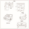 Territory - Pull Out Sofa Bed With Design - Dark Gray