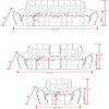 Steban - 3 Pieces Living Room Set With Sofa, Loveseat, Recliner - Gray