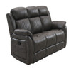Steban - 3 Pieces Living Room Set With Sofa, Loveseat, Recliner - Gray