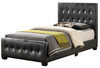 Twin Bed Stylish Transitional - Sleek Black