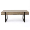 Abitha - Coffee Table With Industrial Powder Coated Metal Legs
