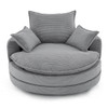 360° Swivel Accent Barrel Chair With Dual Layer Cushion And 3 Removable Pillows 360° Swivel Accent Barrel Chair With Dual Layer Cushion And 3 Removable Pillows