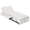 4 In 1 Sofa Bed, Multi Function Folding Ottoman Bed With Storage Pocket And USB Port For Small Room Apartment