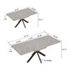 Modern Mid-Century Gray Dining Table Set With Extendable Design