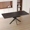 Modern Mid-Century Gray Dining Table Set With Extendable Design