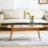 Low Table, Coffee Table With Storage Shelf - Natural