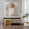 Modern Tufted Top Soft Close Storage Bench With Button Detailing - Light Gray