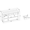 49'' Rectangular Solid 3 Drawer 2 Shelf Console Table - Blue