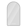 Modern Arched LED Bathroom Mirror With Time And Temperature Display, Anti Fog, Dimmable Light - Black Modern Arched LED Bathroom Mirror With Time And Temperature Display, Anti Fog, Dimmable Light - Black