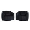Upholstered Oversized 360° Swivel Accent Barrel Chair And Half Cozy Sofa With 3 Pillows