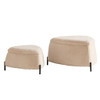 Upholstered Storage Ottoman Set With Reversible Lid
