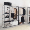 Fiona - Freestanding Walk In Wood Closet System With Metal Frame Melamine - White
