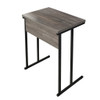 Mona - Rustic Wood Top And Metal Base TV Tray With Water And Heat Resistance - Gray