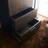 Brook - 2 Door Wood Closet With 2 Drawers And Hanging Bars - Dark Brown