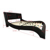 Upholstered Platform Bed Frame With LED Lighting, Bluetooth Connection To Play Music Control, Backrest Vibration Massage, Curve Design, Wood Slat Support, Exhibited Speakers Upholstered Platform Bed Frame With LED Lighting, Bluetooth Connection To Play Music Control, Backrest Vibration Massage, Curve Design, Wood Slat Support, Exhibited Speakers