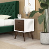 Caroline - Mid-Century Modern Style White Night Stand 2 Drawer Caroline - Mid-Century Modern Style White Night Stand 2 Drawer