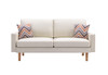 Bahamas - Minimalistic Sofa With 2 Throw Pillows Bahamas - Minimalistic Sofa With 2 Throw Pillows
