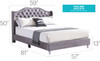 Upholstered Velvet Bed Transitional