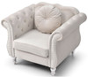 Chic Transitional Flared Arm Chair