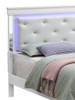 Bed With LED Light Accents Headboard
