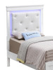 Bed With LED Light Accents Headboard