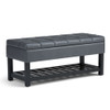 Saxon - Upholstered Transitional Storage Ottoman Bench Saxon - Upholstered Transitional Storage Ottoman Bench