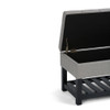 Saxon - Upholstered Transitional Storage Ottoman Bench Saxon - Upholstered Transitional Storage Ottoman Bench