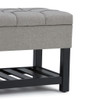 Saxon - Upholstered Transitional Storage Ottoman Bench Saxon - Upholstered Transitional Storage Ottoman Bench