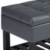 Saxon - Upholstered Transitional Storage Ottoman Bench Saxon - Upholstered Transitional Storage Ottoman Bench