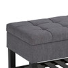 Saxon - Upholstered Transitional Storage Ottoman Bench Saxon - Upholstered Transitional Storage Ottoman Bench
