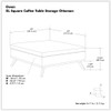 Owen - Multifunctional Square Coffee Table Storage Ottoman