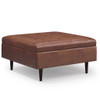 Shay - Large Square Coffee Table Storage Ottoman Mid-Century Style Shay - Large Square Coffee Table Storage Ottoman Mid-Century Style