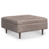 Shay - Large Square Coffee Table Storage Ottoman Mid-Century Style Shay - Large Square Coffee Table Storage Ottoman Mid-Century Style