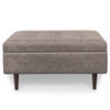 Shay - Large Square Coffee Table Storage Ottoman Mid-Century Style