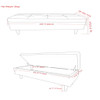 Shay - Large Square Coffee Table Storage Ottoman Mid-Century Style