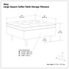 Shay - Large Square Coffee Table Storage Ottoman Mid-Century Style