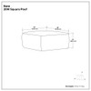 Nate - Handcrafted Square Pouf