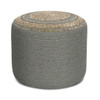 Serena - Handcrafted Round Braided Pouf