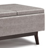 Owen - Tray Top Small Coffee Table Upholstered Storage Ottoman