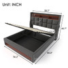 Upholstered Platform Bed With A Hydraulic Storage System, LED And USB Charging (Without Mattress) Upholstered Platform Bed With A Hydraulic Storage System, LED And USB Charging (Without Mattress)