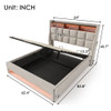 Upholstered Platform Bed With A Hydraulic Storage System, LED And USB Charging (Without Mattress) Upholstered Platform Bed With A Hydraulic Storage System, LED And USB Charging (Without Mattress)
