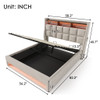 Upholstered Platform Bed With A Hydraulic Storage System, LED And USB Charging (Without Mattress) Upholstered Platform Bed With A Hydraulic Storage System, LED And USB Charging (Without Mattress)