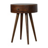 Nordic Chestnut Circular Nightstand