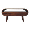 Solid Wood Circular TV Stand
