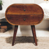 Large Chestnut Circular Bedside Large Chestnut Circular Bedside