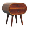 Large Chestnut Circular Bedside Large Chestnut Circular Bedside